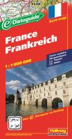 Frankrike Distoguide Hallwag karta : 1:1milj