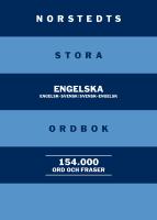 Norstedts stora engelska ordbok - Engelsk-svensk/Svensk-engelsk