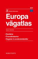 Europa v&auml;gatlas 2017 Motorm&auml;nnen : Skala 1:800000