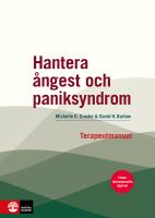 Hantera &aring;ngest och paniksyndrom : terapeutmanual