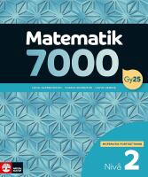 Matematik 7000 forts&auml;ttning niv&aring; 2