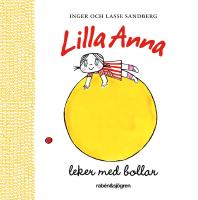 Lilla Anna leker med bollar