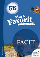 Mera Favorit matematik 5B för räknehäfte Facit till upplaga 2, 5-pack