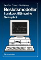 Beslutsmodeller - &Ouml;vningsbok