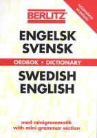 Engelsk-svensk ordbok : med minigrammatik ; Swedish-English dictionary : with mini grammar section