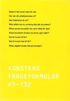 Konstens fr&aring;geformul&auml;r # 1-132