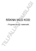 R&auml;kna med kod - programmering i matematik