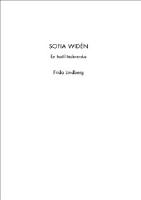 Sofia Wid&eacute;n: En textil tecknerska