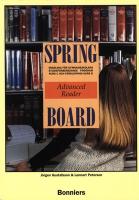 Springboard advanced reader - engelska f&ouml;r gymnasieskolans studief&ouml;rberedande program kurs C och f&ouml;rdjupning kurs B