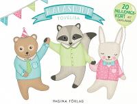 Kalasdjur - 20 inbjudningskort att f&auml;rgl&auml;gga