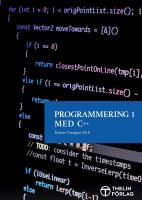 Programmering 1 med C++ V2018 - L&auml;robok