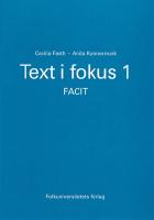 Text i fokus 1 facit