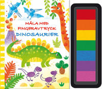 M&aring;la med fingeravtryck. Dinosaurier