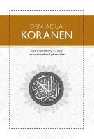 Den ädla koranen med översättning av dess versers innebörd på svenska