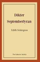 Dikter: septemberlyran