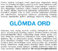 Gl&ouml;mda ord