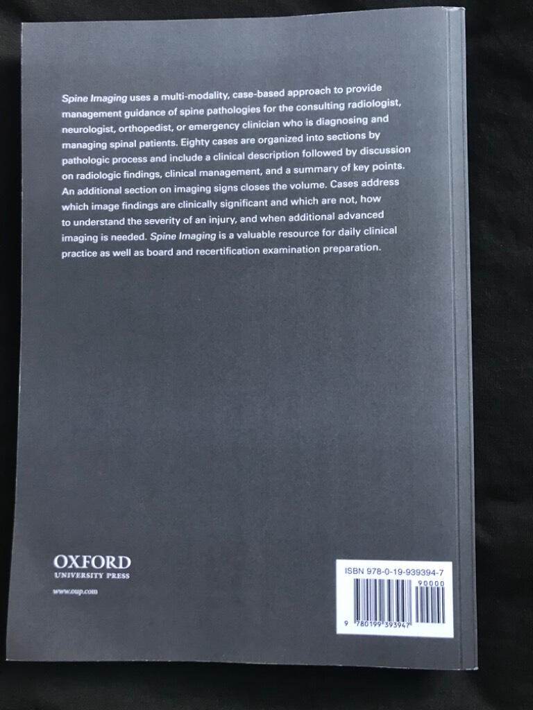 Spine imaging - a case-based guide to imaging and management