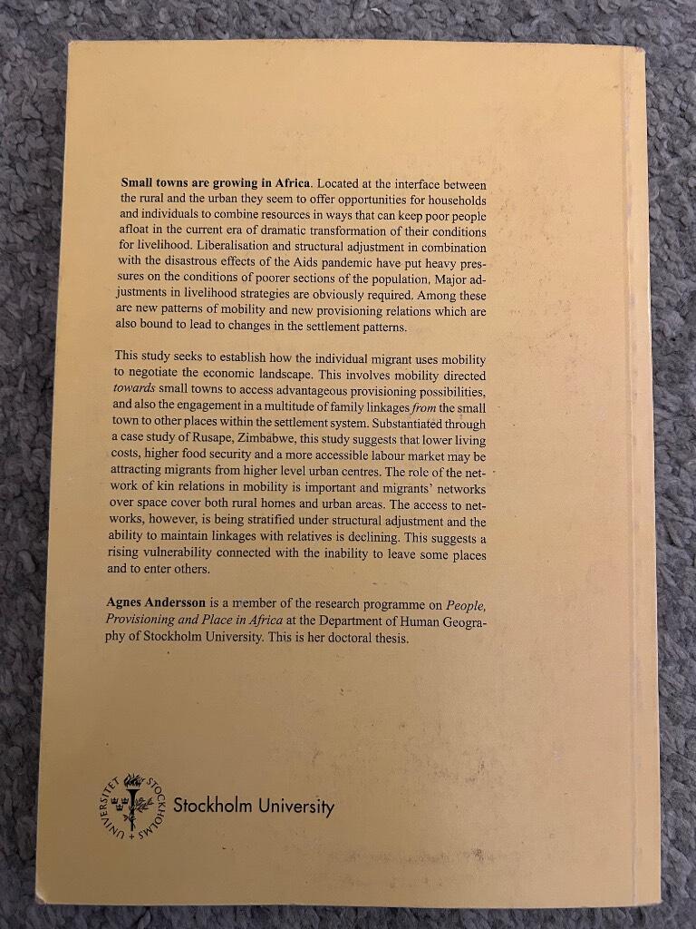 The bright lights grow fainter livelihoods, migration and a small town in Zimbabwe