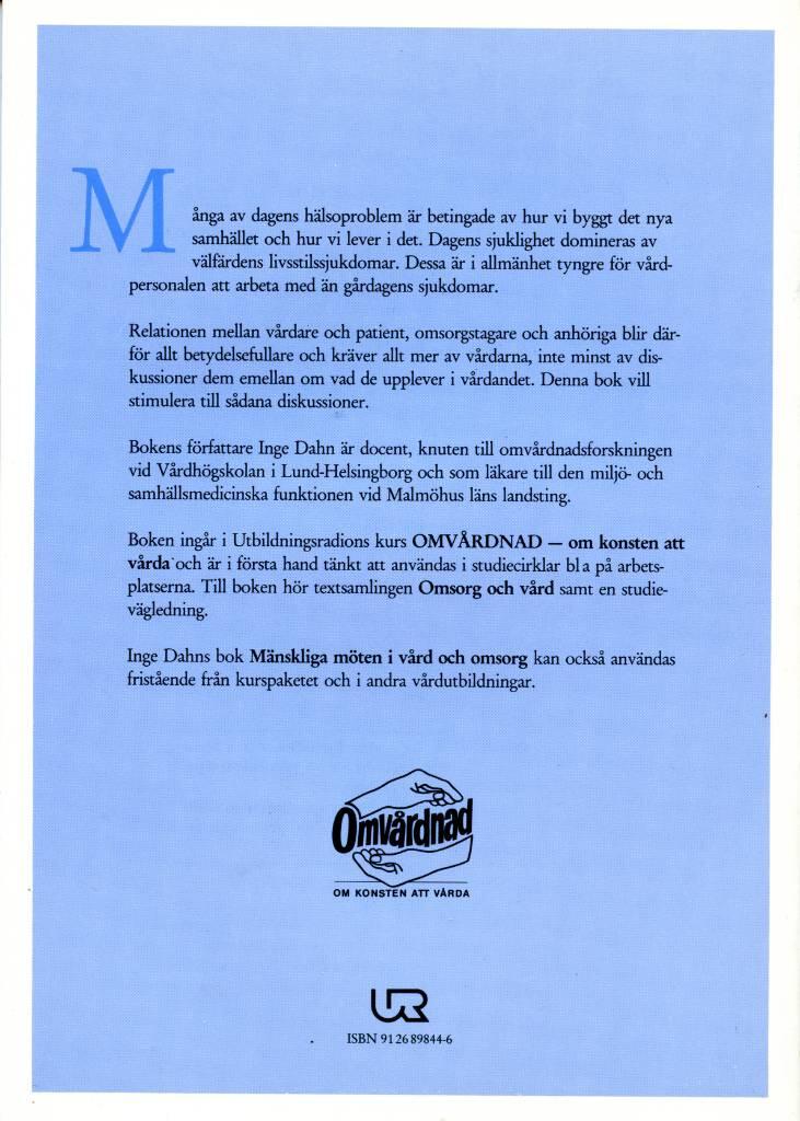 M&auml;nskliga m&ouml;ten i v&aring;rd och omsorg