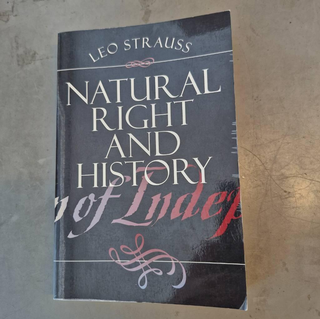 Natural right and history