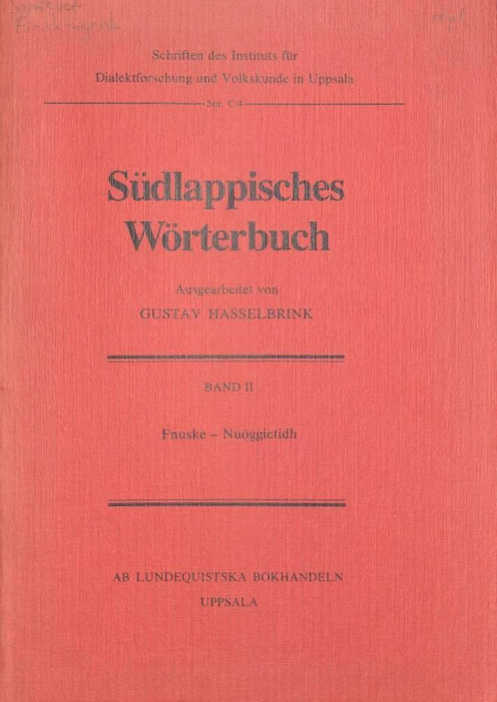 S&uuml;dlappisches W&ouml;rterbuch