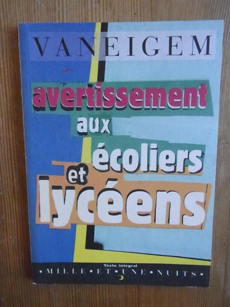 Avertissement aux &eacute;coliers et lyc&eacute;ens