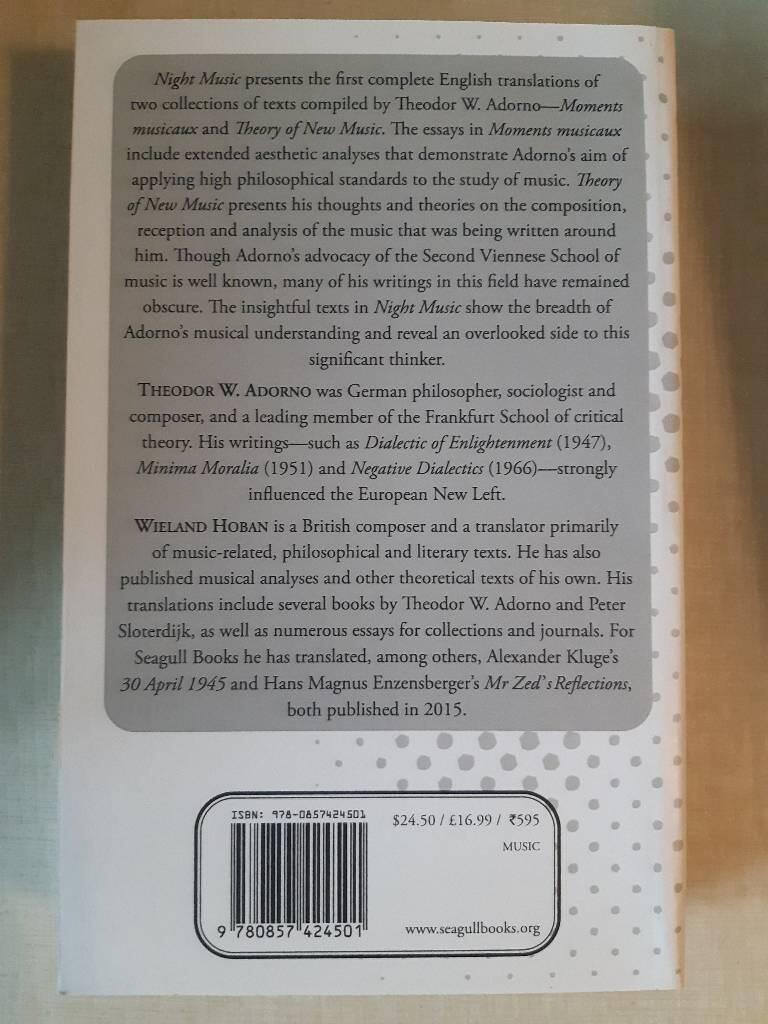 Night music - essays on music 1928-1962