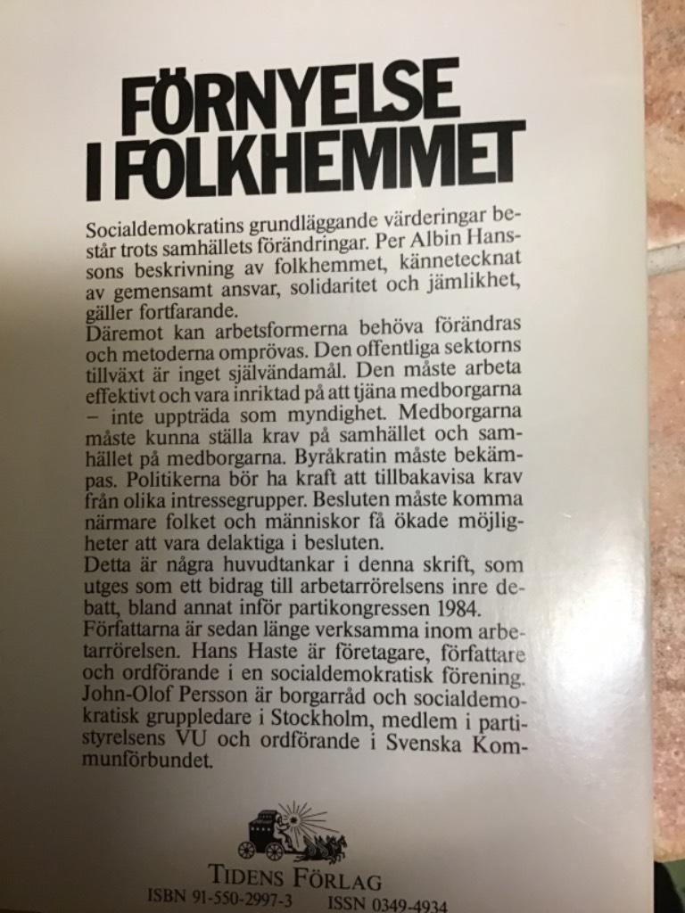 F&ouml;rnyelse i folkhemmet