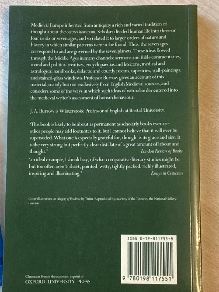 The ages of man - a study in medieval writing and thought