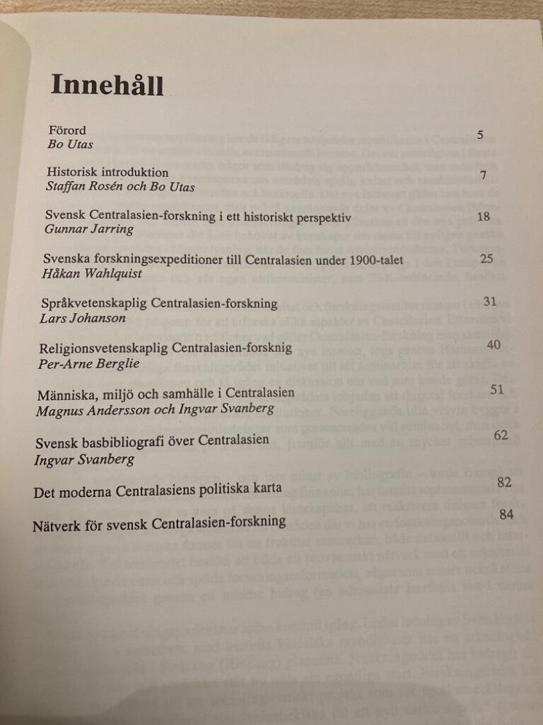 Det ok&auml;nda Centralasien - en utmaning f&ouml;r svensk forskning