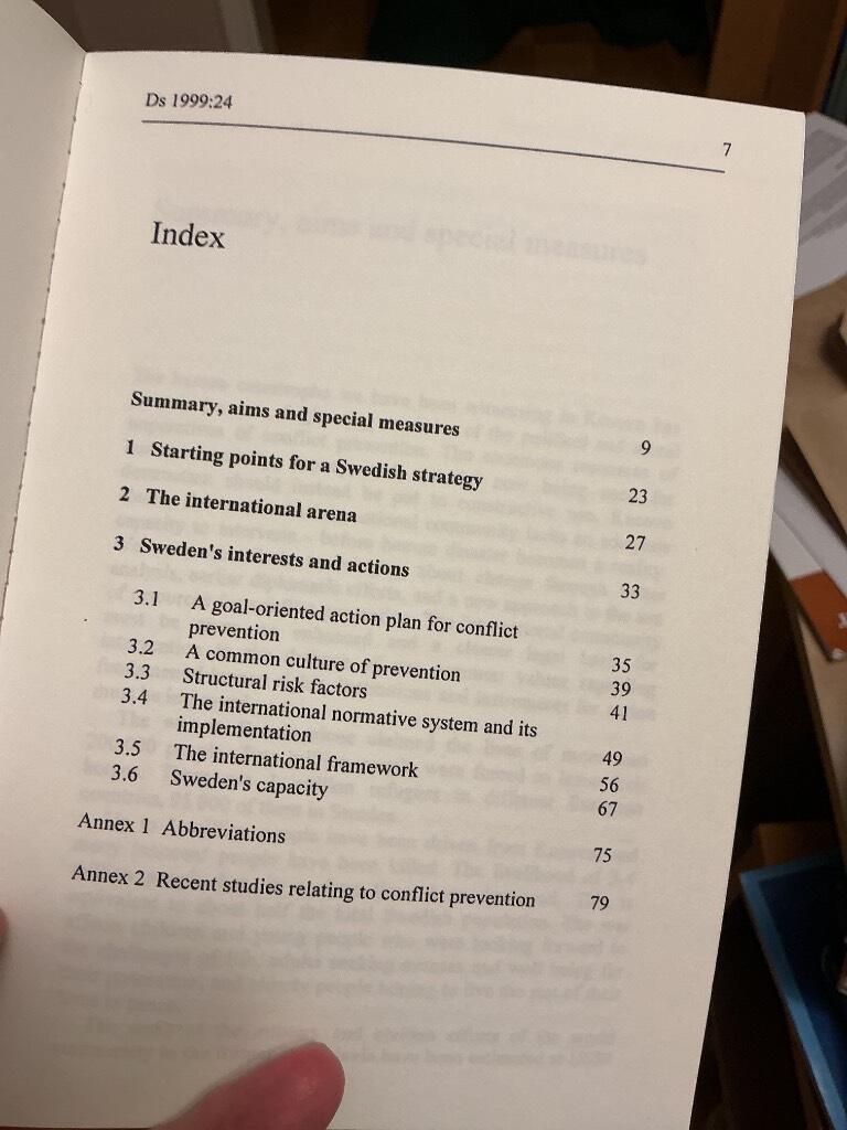 Preventing violent conflict : a Swedish action plan