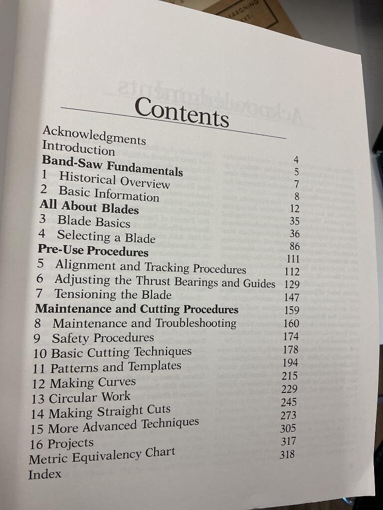 Band saw handbook