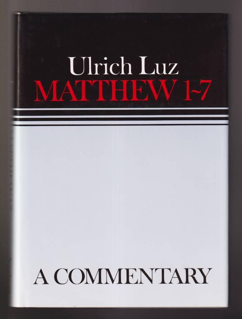 Matthew 1-7 - a commentary