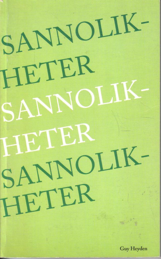 Sannolikheter : sm&aring; akademiska ber&auml;ttelser f&ouml;r stora