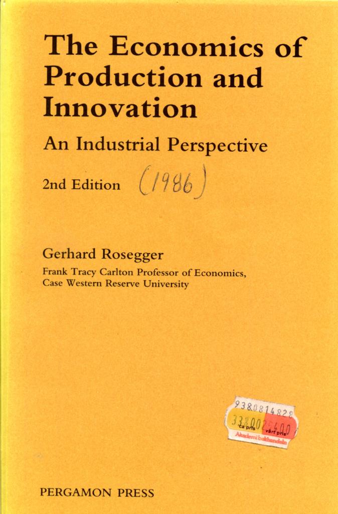 The economics of production and innovation : an industrial perspective
