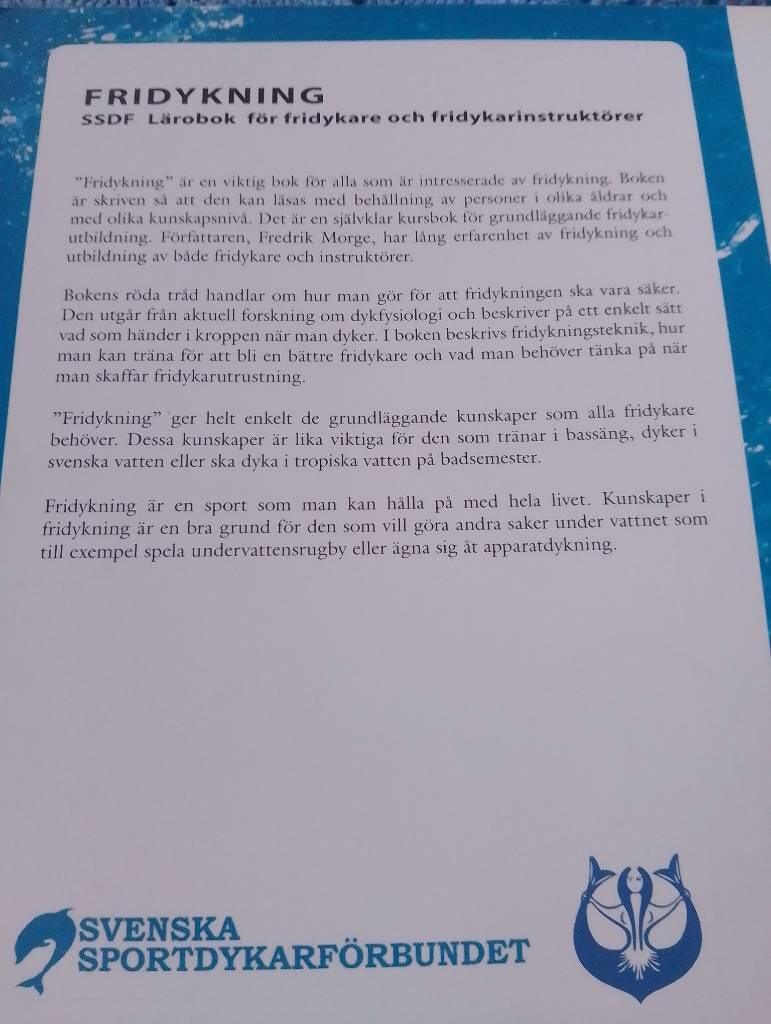 Fridykning : SSDF l&auml;robok i fridykning