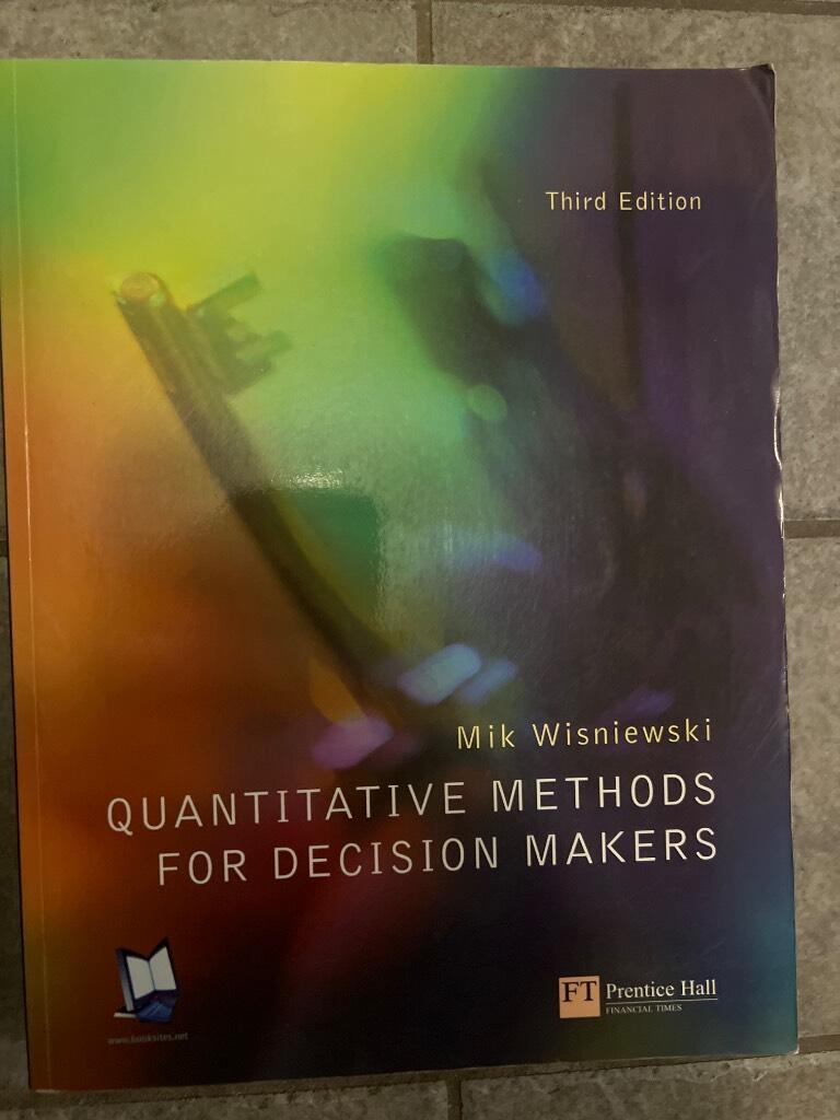 Quantitative methods for decision makers