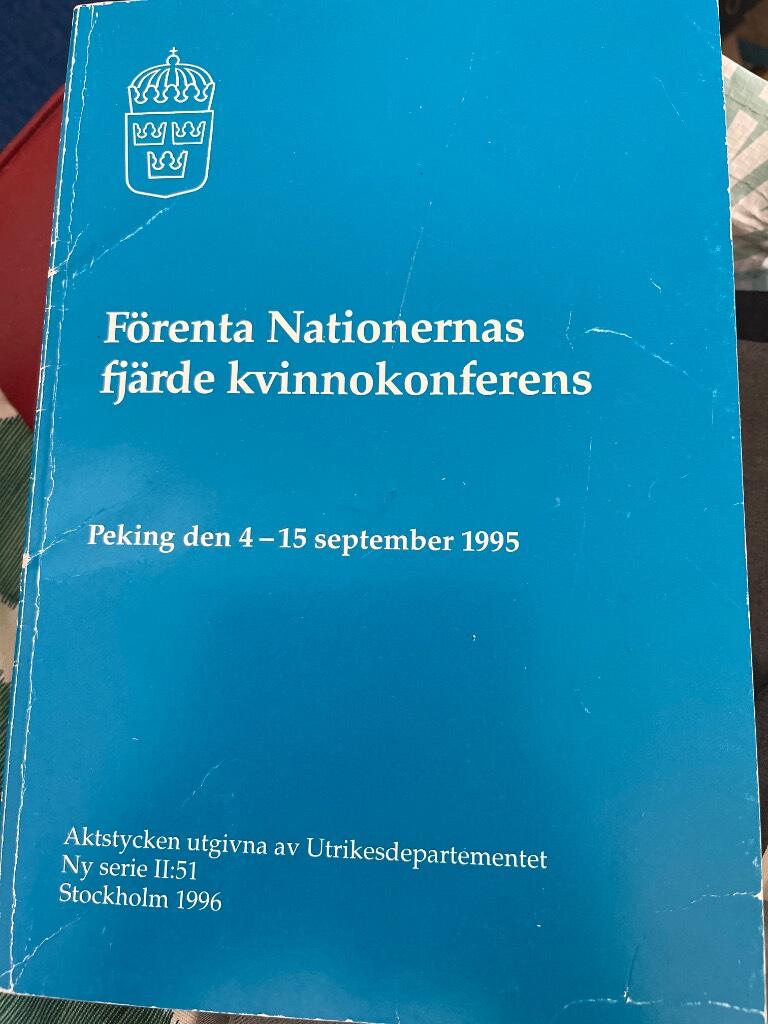 F&ouml;renta nationernas fj&auml;rde kvinnokonferens, Peking den 4-15 september 1995