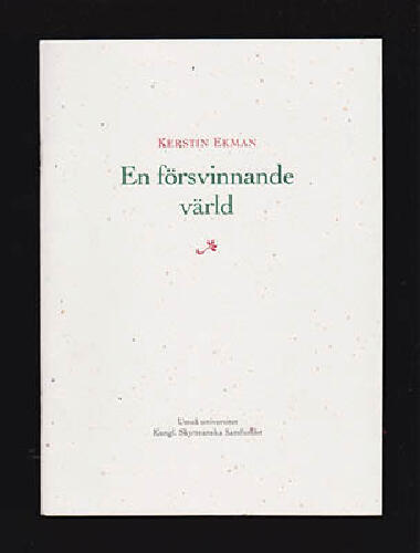 En f&ouml;rsvinnande v&auml;rld