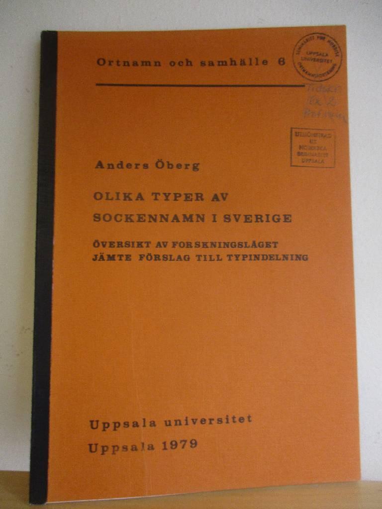 Olika typer av sockennamn i Sverige : &ouml;versikt av forskningsl&auml;get j&auml;mte f&ouml;rslag till typindelning