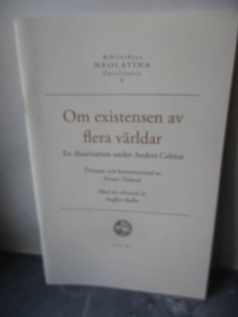 Om existensen av flera världar : en dissertation under Anders Celsius
