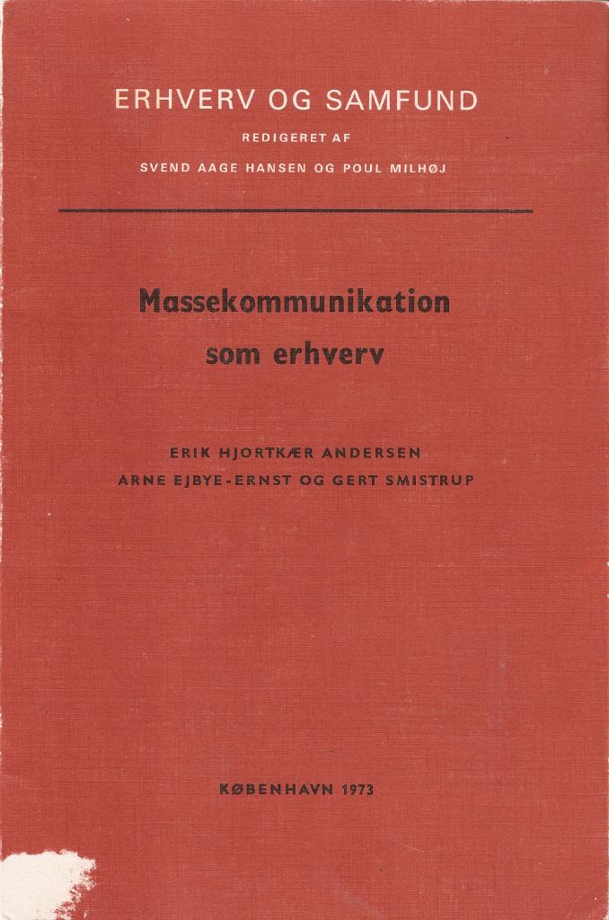Massekommunikation som erhverv