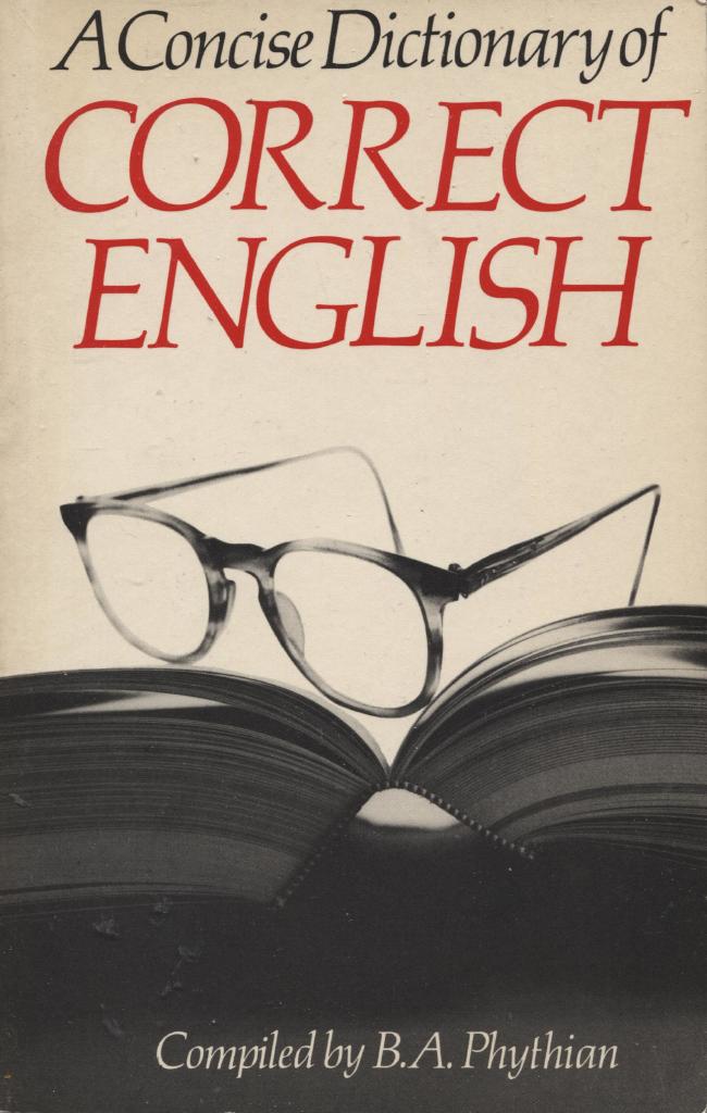 A concise dictionary of correct English