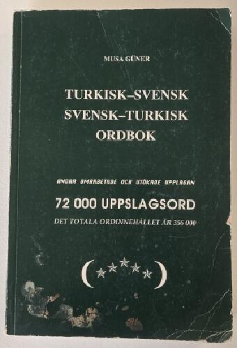 Turkisk-svensk, svensk-turkisk ordbok