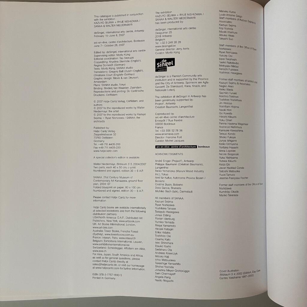 Walter Niedermayr, Kazuyo Sejima + Ryue Nishizawa, Sanaa