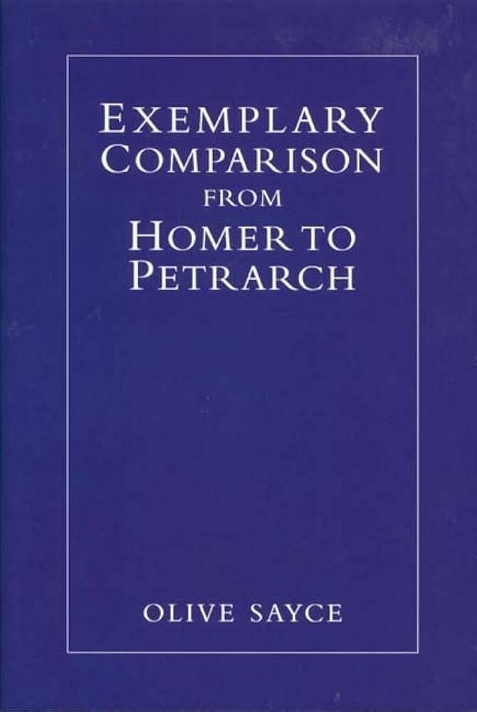 Exemplary comparison from Homer to Petrarch