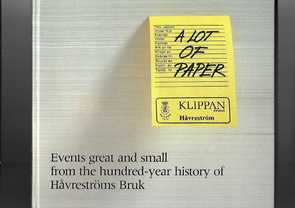 Events great and small from the hundred-year history of H&aring;vrestr&ouml;ms bruk