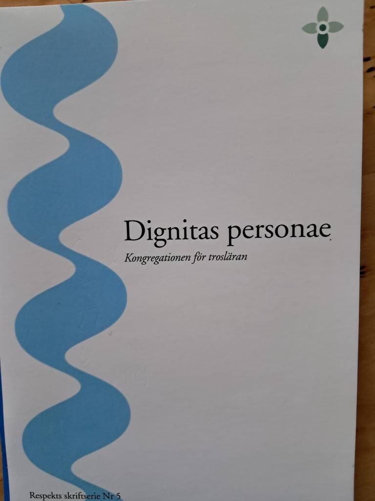 Dignitas personae : instruktion om vissa bioetiska fr&aring;gor