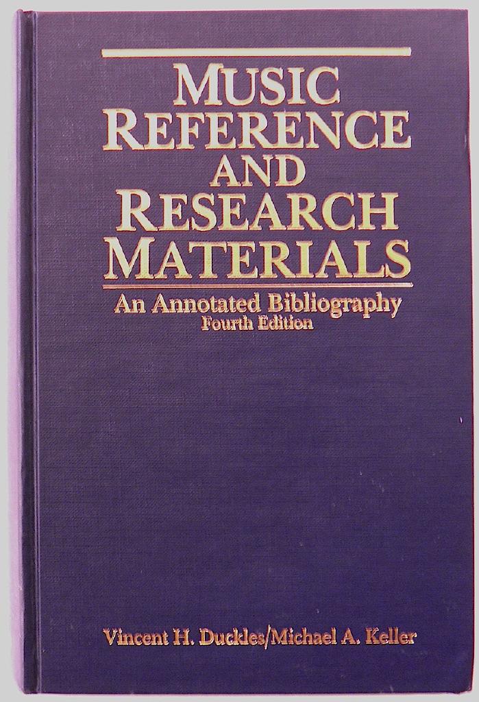 Music reference and research materials : an annotated bibliography