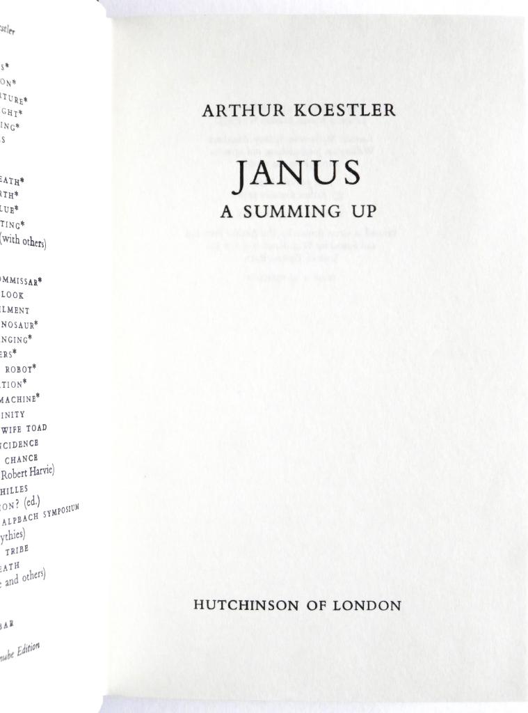 Janus : a summing up